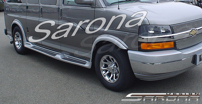 Custom GMC Savana Van  Short Wheel Base Running Boards (2003 - 2024) - $1350.00 (Part #GM-002-SB)